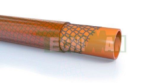 Manguera para jardineria Tricovinil roja