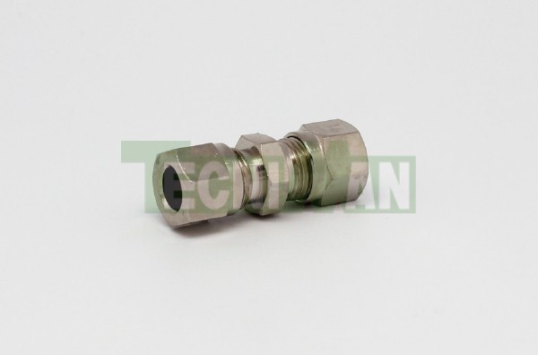 Racores con bicono en latón niquelado